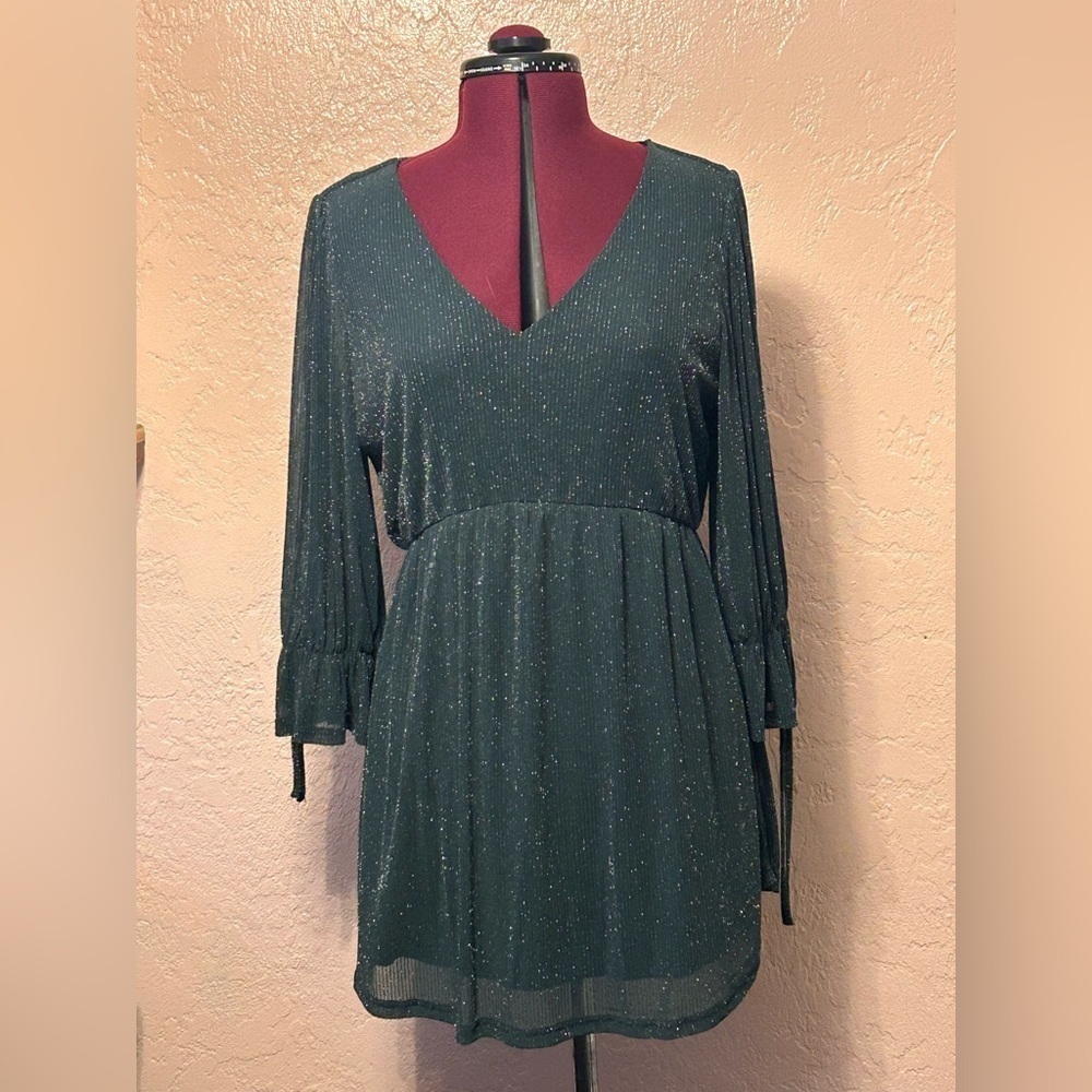 Beautiful forest green Sparkle blouse
